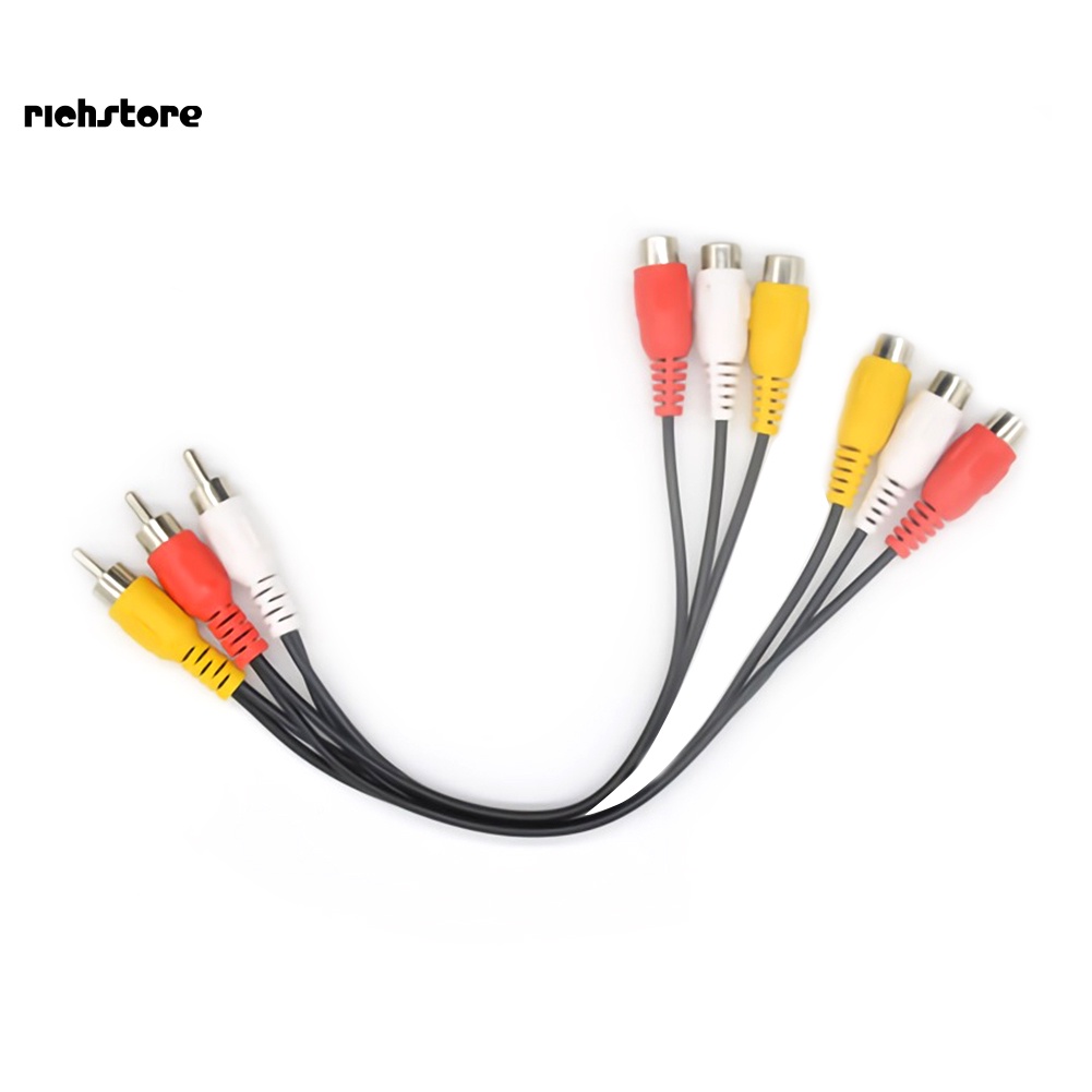 Dây chia 3 đầu cắm RCA sang 6 cổng cắm RCA cho âm thanh video DVD AV