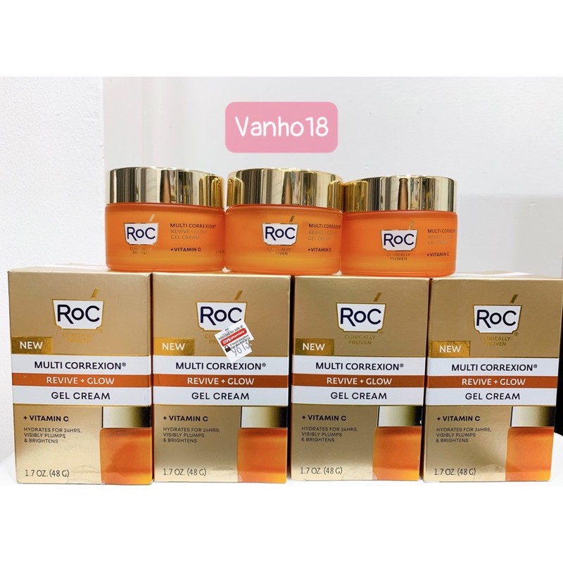 Kem Dưỡng Roc Multi Correxion Revive + Glow Gel Cream Vitamin C (48g)