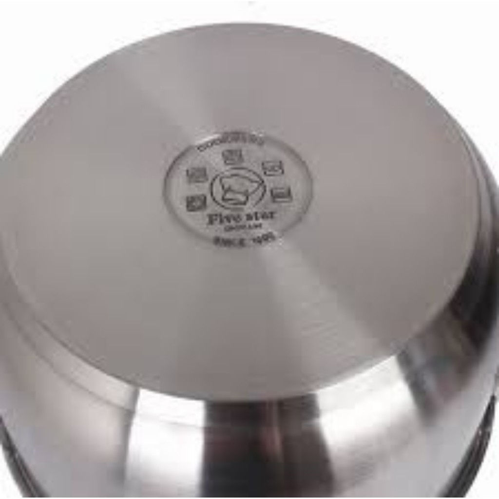 Nồi luộc gà inox 3 đáy đường kính 30cm Five Star đáy từ hàng chính hãng bảo hành 5 năm