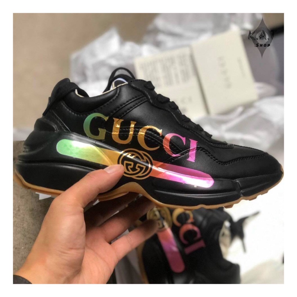 Giày Thể Thao/ Sneaker Nam Nữ 𝐆𝐮𝐜𝐜𝐢 Đen Chữ 7 Màu