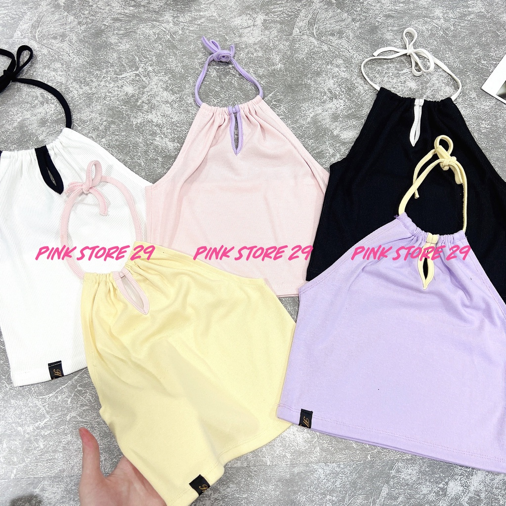 Áo croptop yếm body PINKSTORE29 dáng ôm hở lưng cổ khoét v quyến rũ A5350 | BigBuy360 - bigbuy360.vn