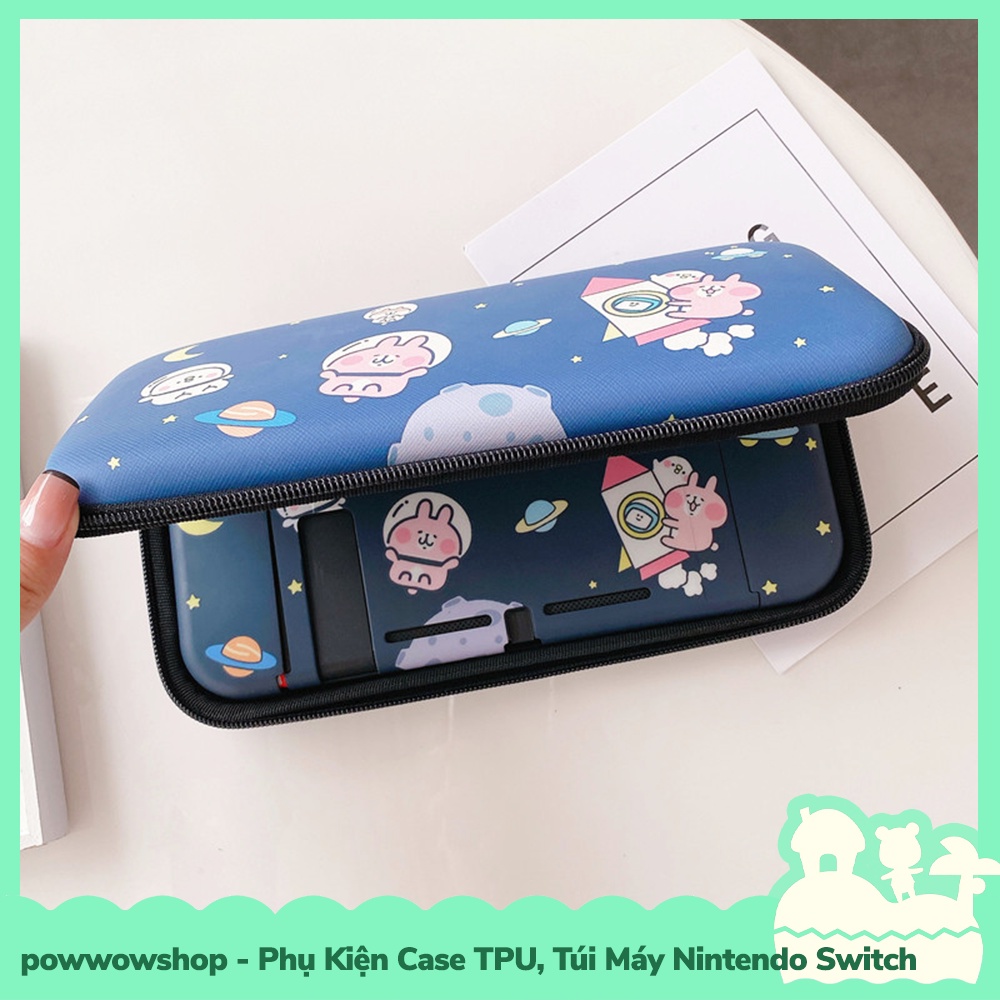 [Sẵn VN - Hỏa Tốc] Set Phụ Kiện Case Ốp ABS Gắn Dock, Túi Đựng Máy Cho Máy Game Cầm Tay Nintendo Switch Rabbit Moon