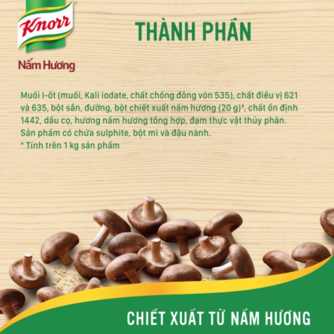 Knorr Hạt Nêm Chay Nấm Hương Organic Gói 170g