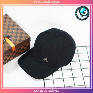 [HÀNG HIỆU] Mũ lưỡi trai đen Logo kim loại
