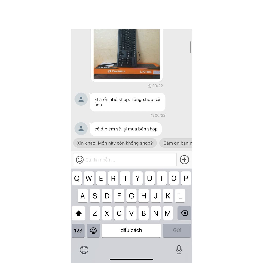Bàn phím Dareu LK185 - Màu đen - Siêu mỏng - Chống nước tuyệt đối - BH 24 tháng