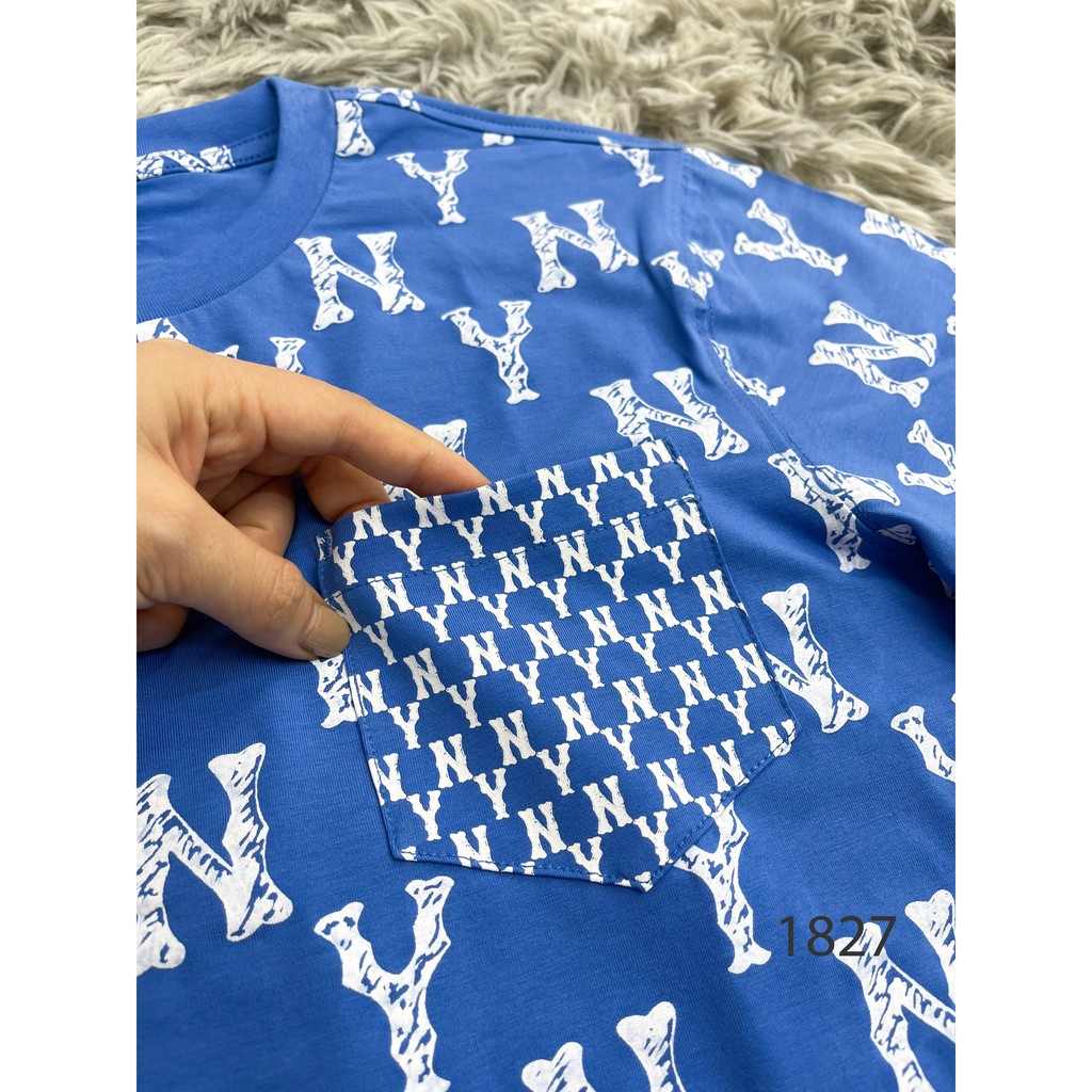 (HÀNG XUẤT XỊN) Áo xanh 1827 Monogram mix Pocket Tee Blue Made in v//n full-tag-code  Size XS S M L