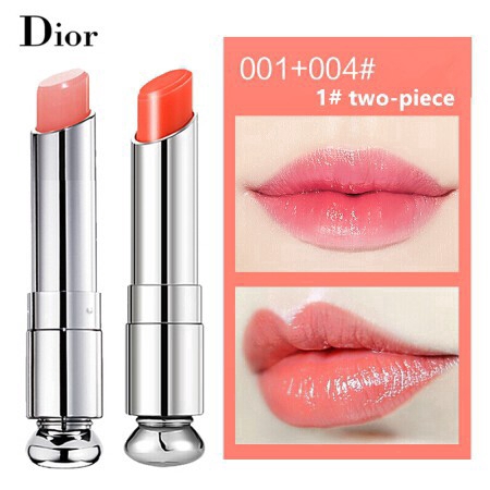 Set son dưỡng môi đổi màu Dior 001+004