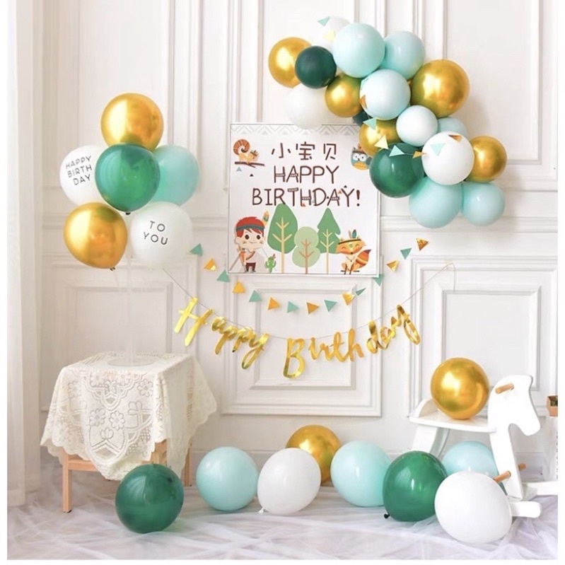 Set Bóng Kèm Backrop Thiết kế Tên Sinh Nhật Hàn Quốc Người lớn hoặc trẻ em điều thích hợp hết nhen cưng lắm luôn