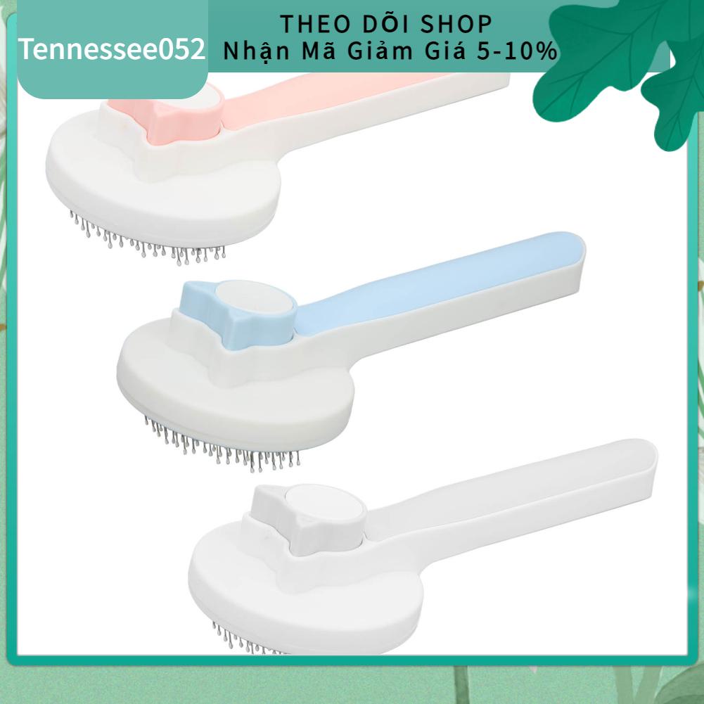 Lược Chải Lông Bằng Thép Không Gỉ Với Một Nút Tự Vệ Sinh Dành Cho Thú Cưng