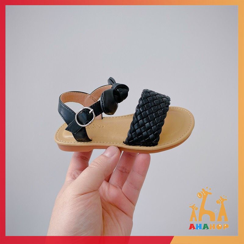 Sandal quai đan ngang cho bé gái phối nơ dễ thương chính hãng MG Baby siêu mềm nhẹ đế chống trơn trượt V732