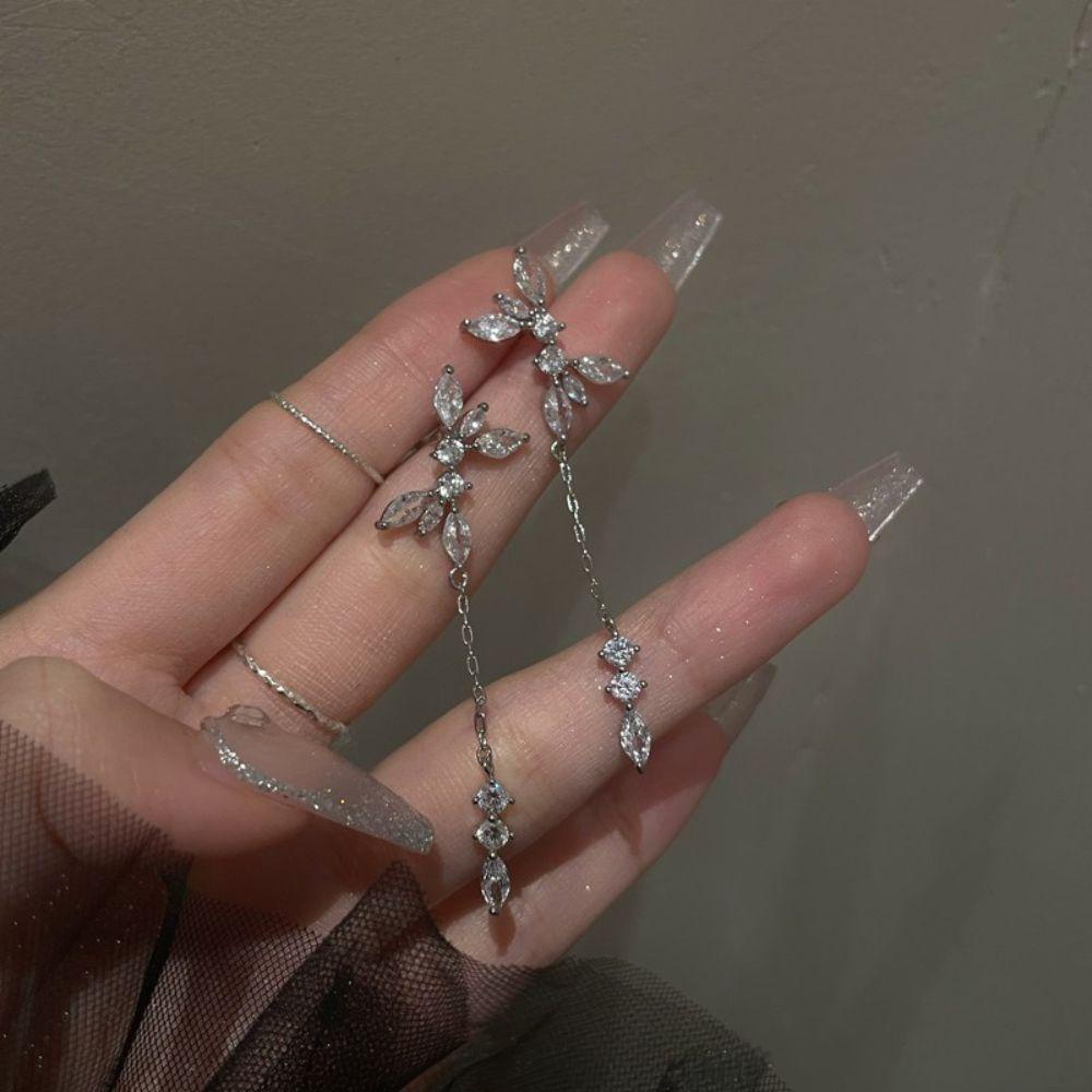 Đôi Khuyên Tai DàI PhốI Tua Rua ThờI Trang Cho Nữ|Đôi Bông Tai Mặt Tròn Đính Đá Thời Trang Cho Nữ