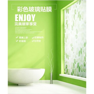 Combo 5m giấy dán kính lá xanh