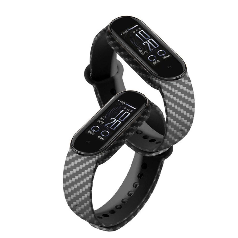 Dây Đeo Thay Thế Bằng Sợi Carbon TPU Cho Xiaomi Mi Band 6 5 4 3