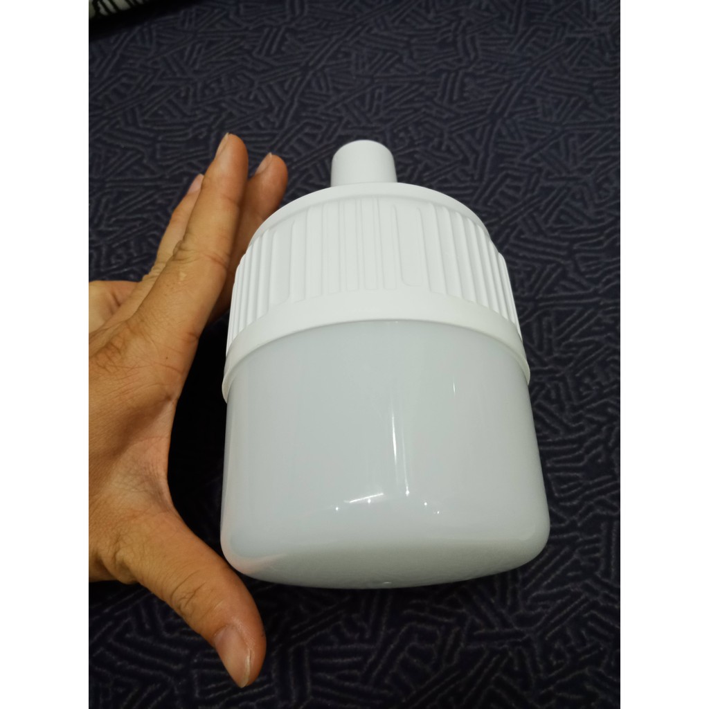 Đèn Tích Điện, Bóng đèn 100W, 2 viên PIN - Có tấm Pin năng lượng mặt trời và cáp sạc điện