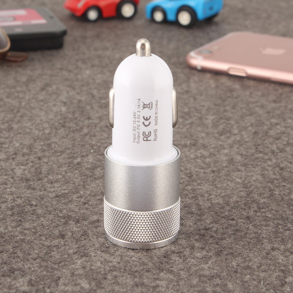 (Orb) Củ Sạc Điện Thoại Di Động Trên Ô Tô 2.1a Hai Cổng Usb