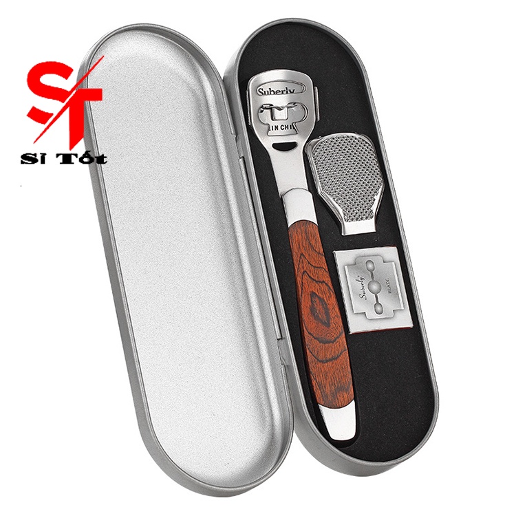 Dụng cụ chà mài gót chân inox tẩy da chết bằng tay tiện lợi