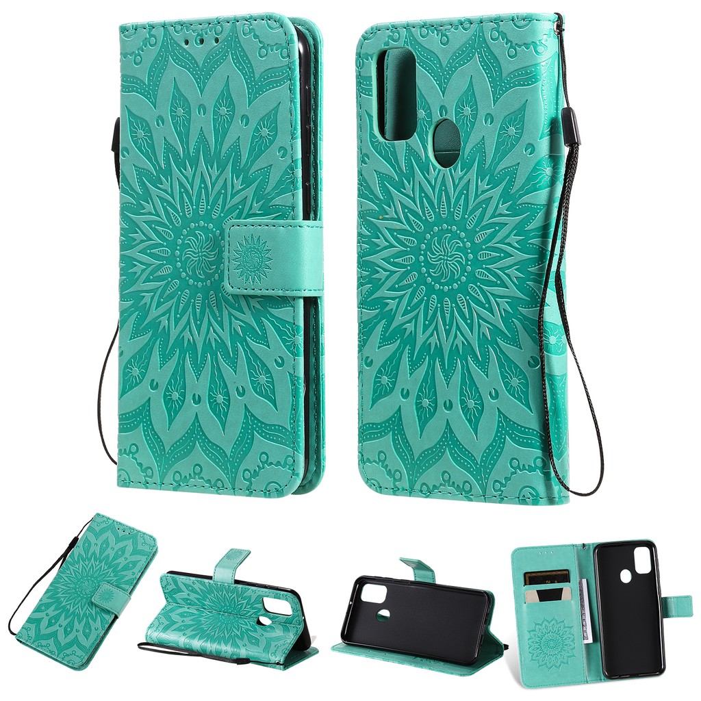 Casing Samsung Galaxy M30S / M21 sun flower embossed leather shell phone case | BigBuy360 - bigbuy360.vn