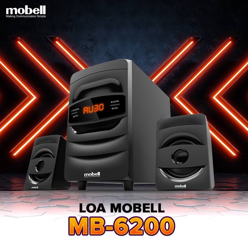 Loa Máy Tính 2.1 Để Bàn Bluetooth USB Thể Nhớ SD FM Romote Loa mobell MB-6200 Bỏa Hành 12 Tháng