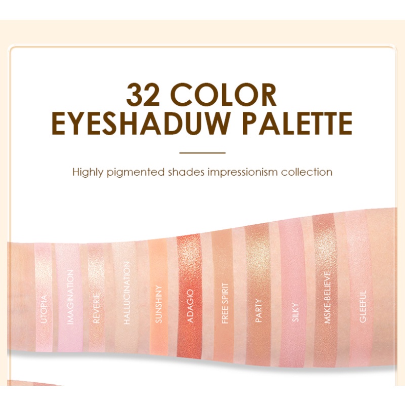 (Hàng Mới Về) Bảng Phấn Mắt 32 Màu Sắc Hiệu Ứng Lì / Ánh Ngọc Trai Lấp Lánh Thời Trang | BigBuy360 - bigbuy360.vn