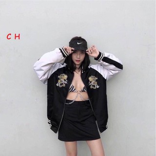 Áo Bomber thêu rồng chất gió dày C'OU443