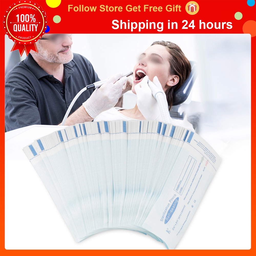 Set 200 túi khử trùng tự niêm phong chuyên dụng cho nha khoa