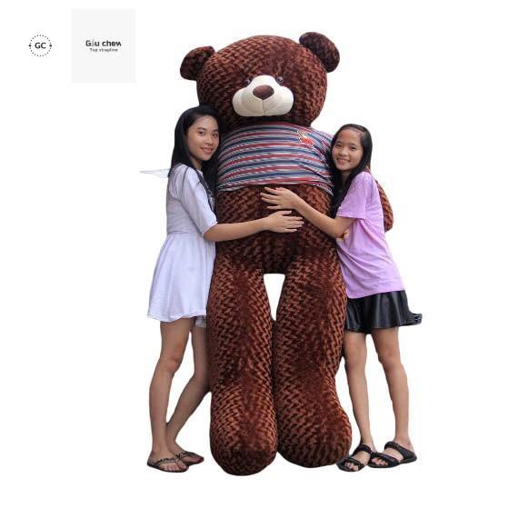 Gấu bông Teddy Cao Cấp khổ vải 2m Cao 1,8m màu nâu hàng VNXK- Quà Tặng Yêu Thương