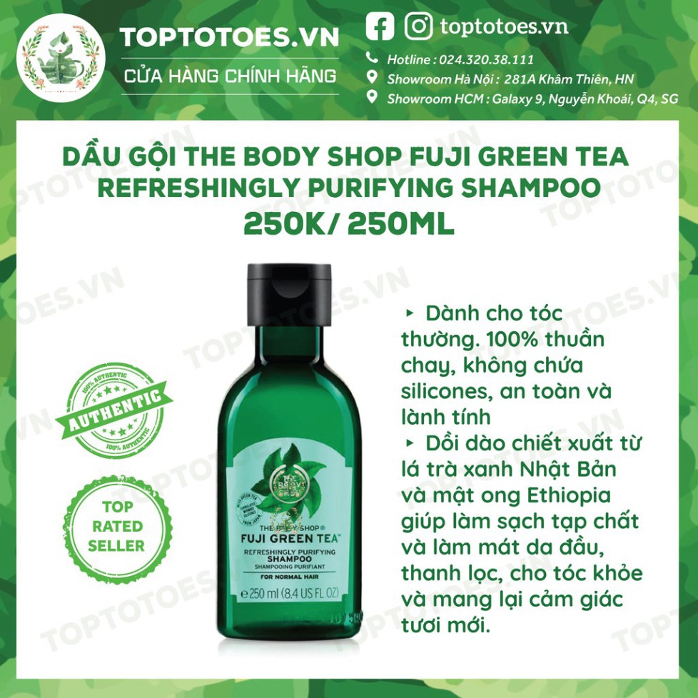CHỈ HÔM NAY Gội xả ủ The Body Shop Strawberry/ Shea Butter/ Green Tea cho tóc mềm thơm, chắc khỏe CHỈ HÔM NAY