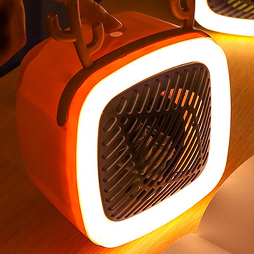 Quạt sưởi mini cắm điện có đèn led