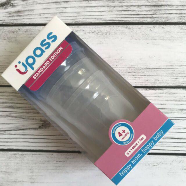 Bộ 3 cốc trữ sữa và thức ăn Upass - Thái Lan 180ml