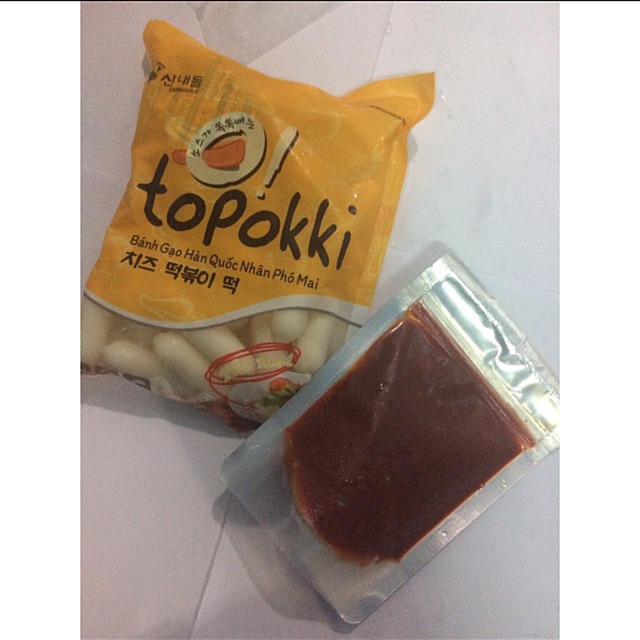 🤗500gr bánh gạo nhân phô mai 100gr sốt ớt cay làm tokbokki Hàn Quốc