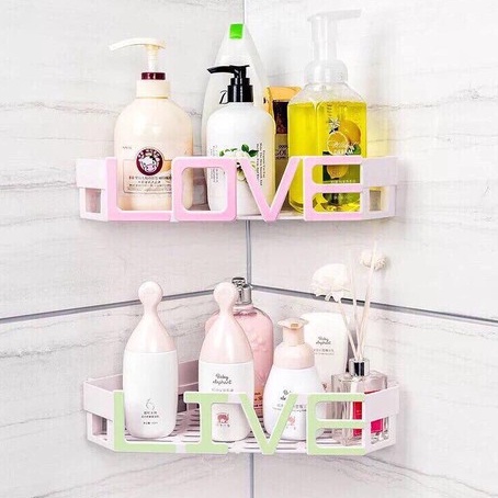 Kệ Góc Tam Giác Nhựa Dán Góc Tường Đa Năng Cho Bếp &amp; Nhà Tắm Derco Cao Cấp ( #kệ_nhà_tắm )