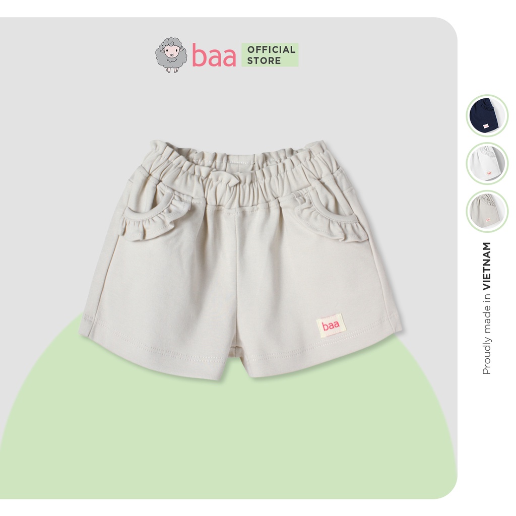 Quần short bé gái BAA BABY short túi nhún cho bé từ 1 tuổi - 7 tuổi - GT-QU10N-02