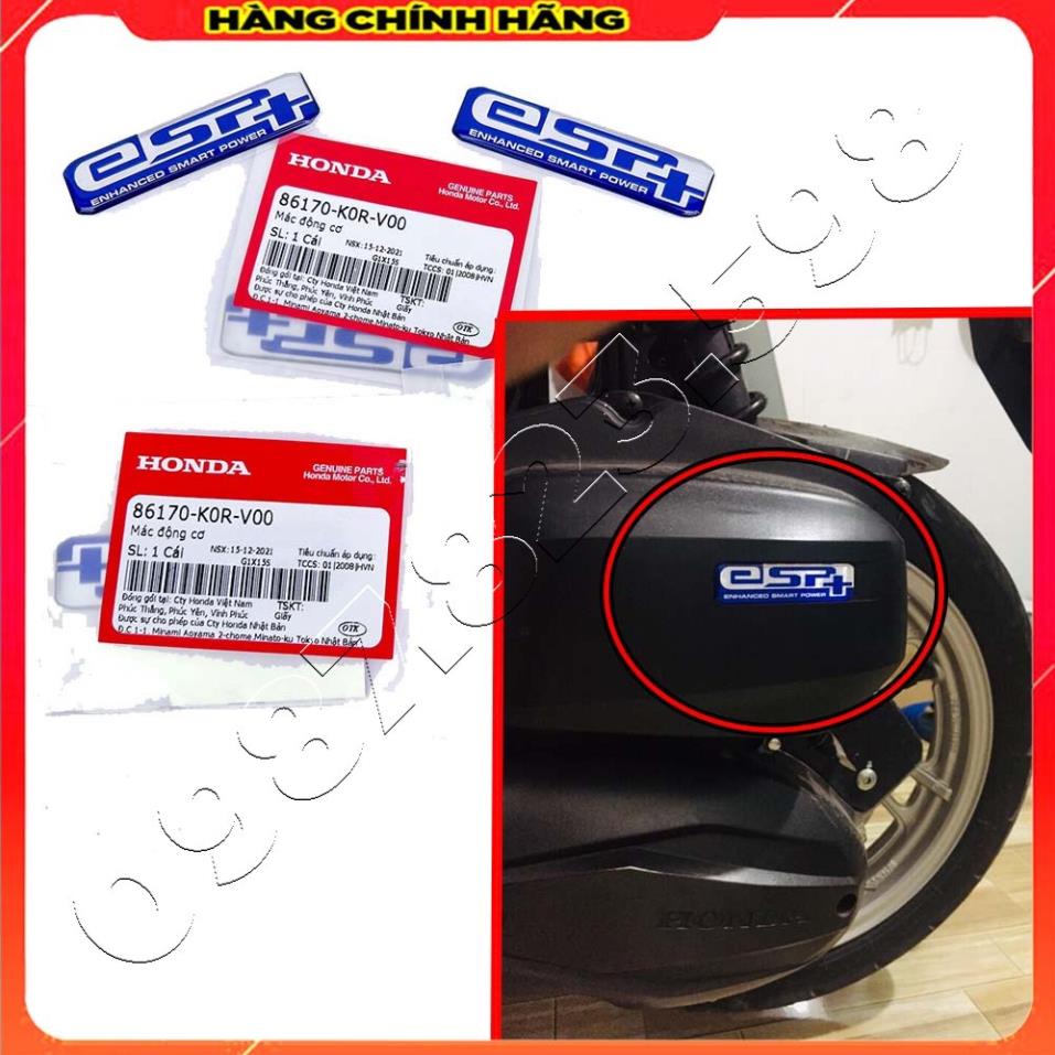 Tem Nổi ESP+, ESP Plus Chính Hãng Honda - Tem ESP Dán Pô E, Bầu Gió, Decal Chữ ESP+