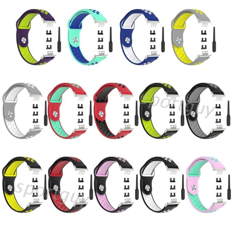 Silicone Dây Đeo Thay Thế Chất Liệu Silicon Thiết Kế Nhiều Màu Sắc Cho Huawei Watch Fit