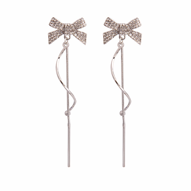 Khuyên Tai Tua Rua Nơ Thời Trang Đơn Giản Sang Trọng Đa Năng Dành Cho Nữ