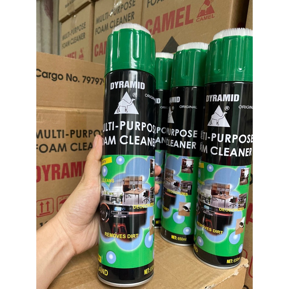 Chai Xịt Bọt Đa Năng Vệ Sinh Ghế Da Nội Thất Ô Tô Foam Cleaner DYR AMID màu xanh