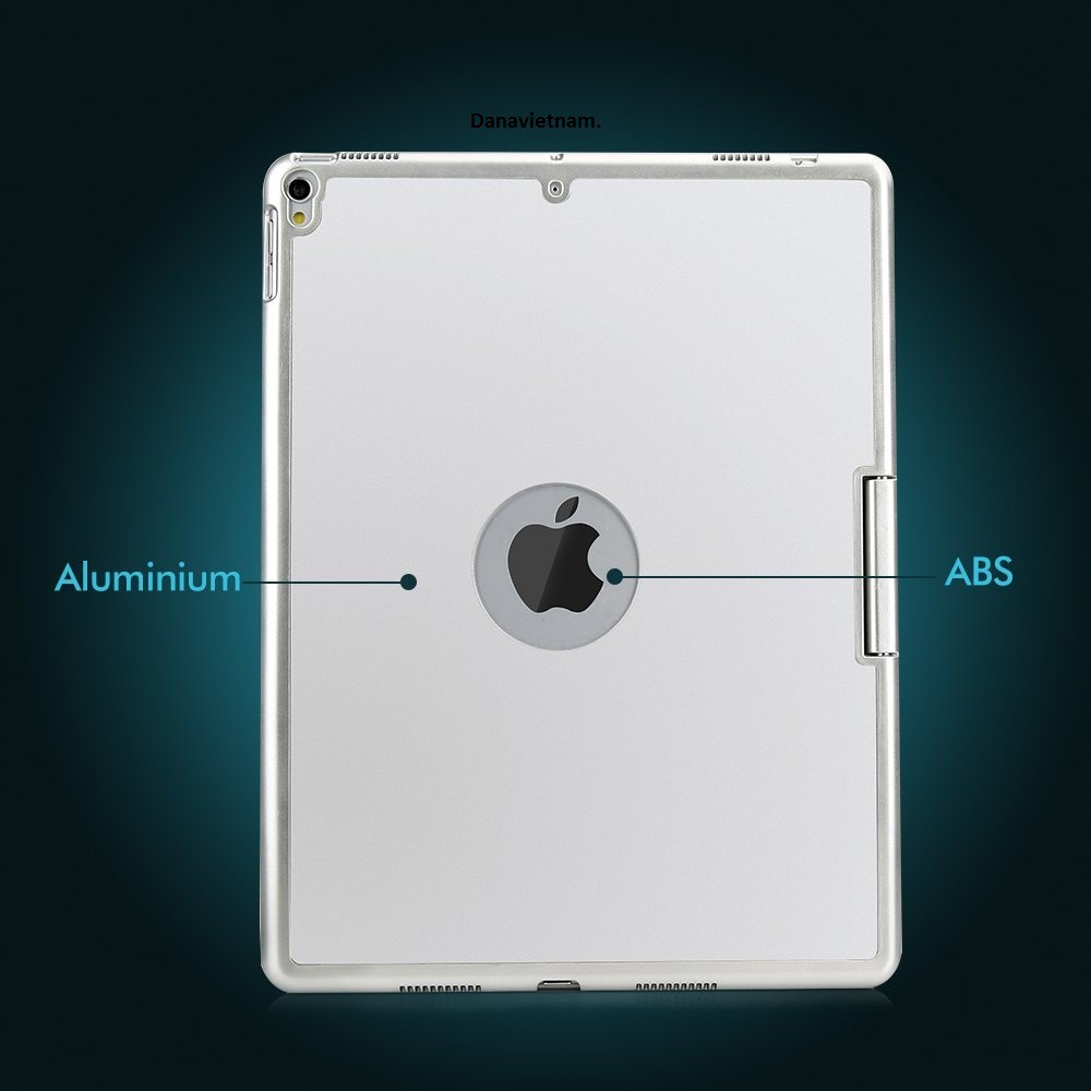 Bàn phím bluetooth kiêm ốp lưng F360 cho iPad Pro 10.5'' xoay 360 độ (Bạc) tặng bút cảm ứng