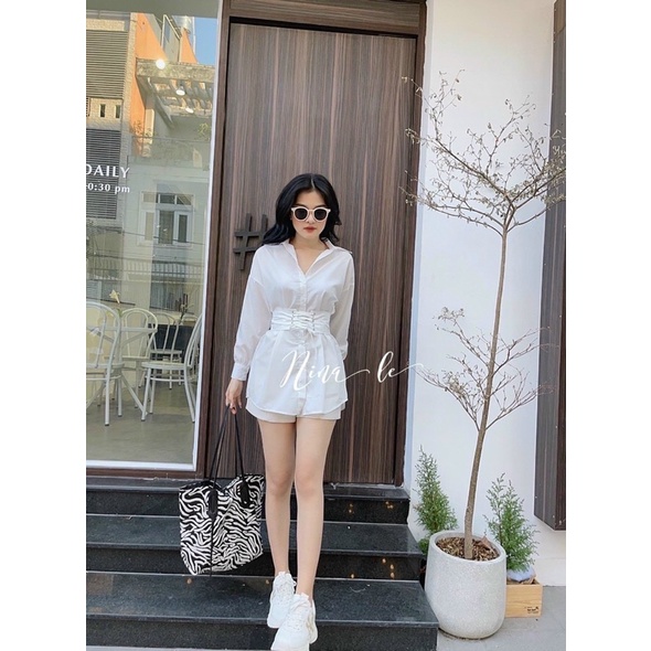 ĐẦM KÈM BELT ĐAN DÂY EO