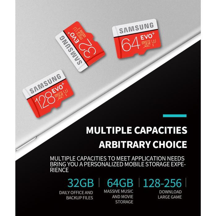 Thẻ Nhớ Micro Sd Samsung Microsd 256gb Evo Plus 95mb / S