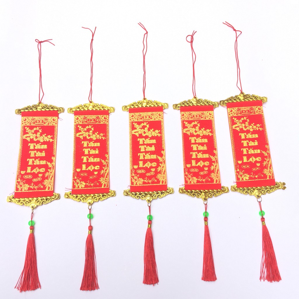 Combo 5 Liễn nhung dài 30cm treo trang trí tết, năm mới
