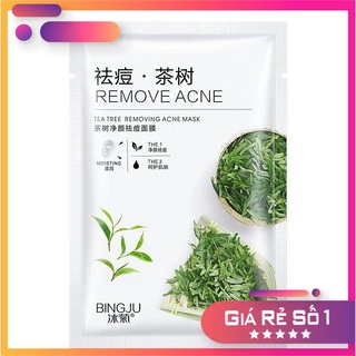 Mặt Nạ Trà Xanh Lành mụn BingJu TeaTree Removing Acne Mask