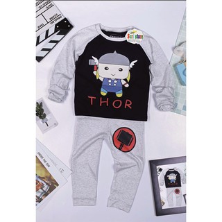 Bộ Thun dài tay hình ChiBi Siêu Nhân