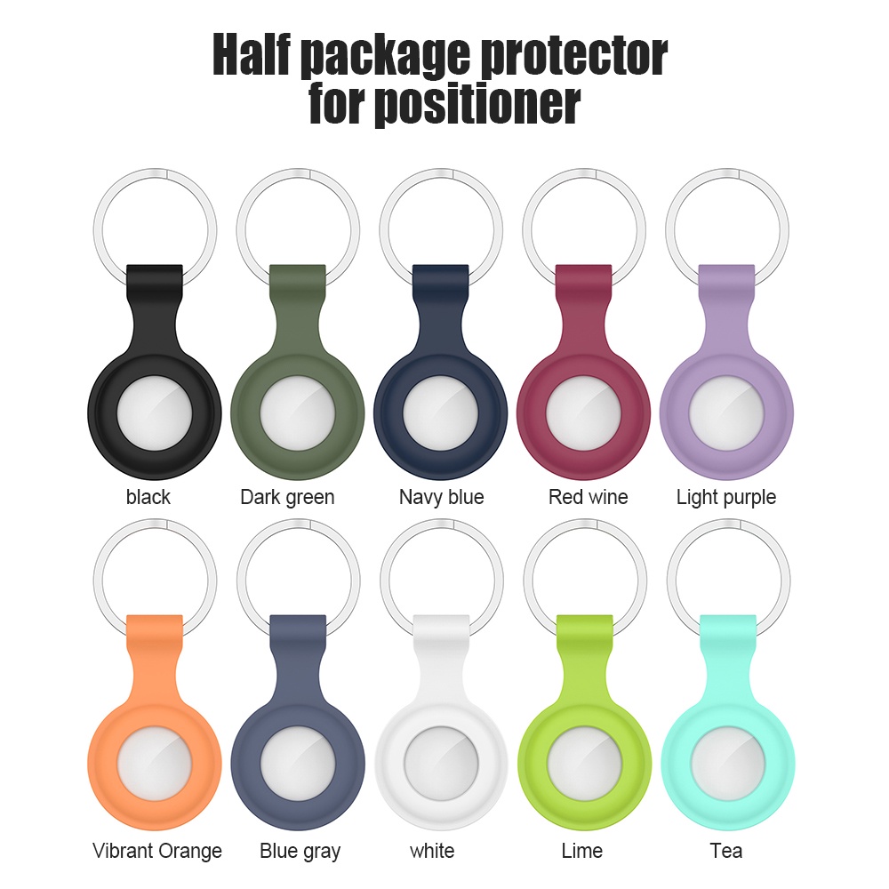 【GTD | COD】 Protective Case Compatible with Airtags 2021 Silicone Holder with Key Chain Portable Protector Case Easy Attach | BigBuy360 - bigbuy360.vn