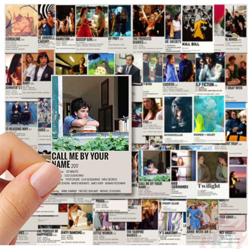 ❉ Mixed Movie & TV Shows Series 03 Retro Mini Poster Stickers ❉ 64Pcs/Set DIY Fashion Waterproof Doodle Decal Stickers
