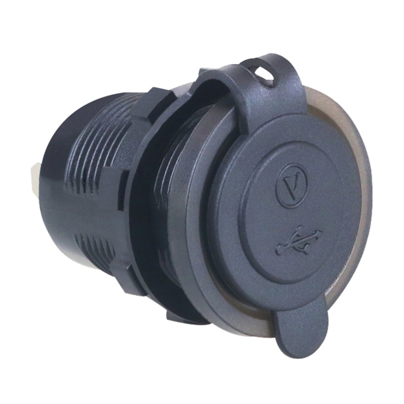 Tẩu Sạc Nhanh 4 2A Hai Cổng USB Có Màn Hình Hiển Thị Điện Áp 12-24V Cho Xe Hơi / Tàu Thuyền