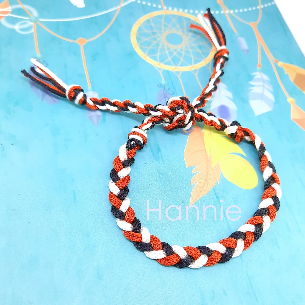 (Tay/Chân) Vòng chỉ tình bạn màu đỏ trắng đen - Vòng đeo nam nữ chống thấm nước waterproof - Friendship Bracelet