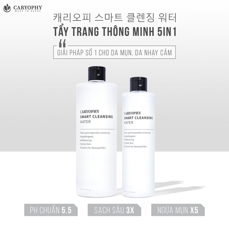 Nước Tẩy Trang Caryophy Smart Cleansing Water