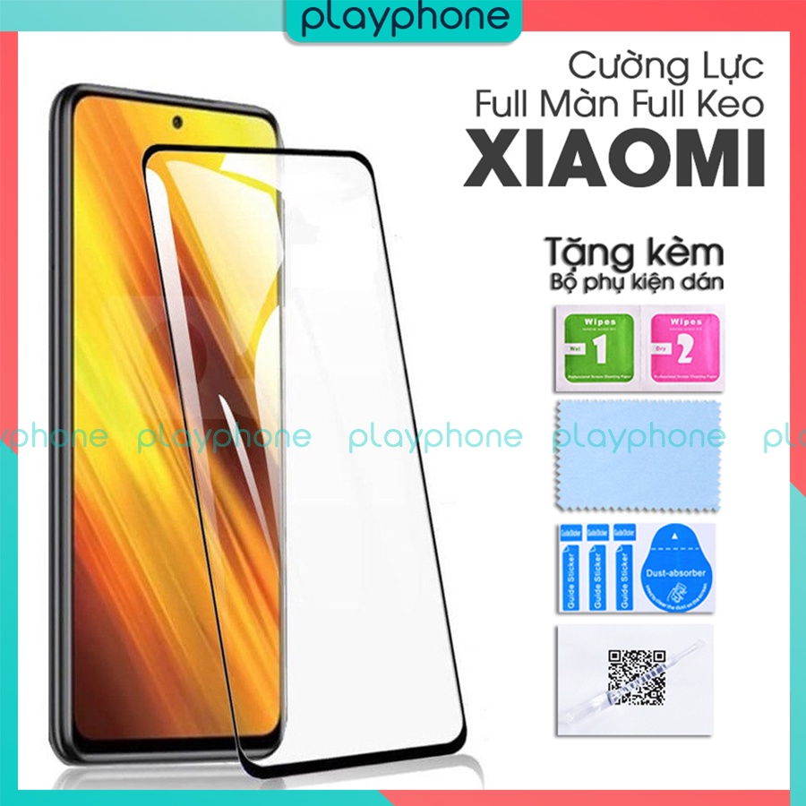 Kính Cường Lực Xiaomi Poco X3 X3 Pro K40 K30 K30S Pro Ultra Gaming Note 9S 9Pro 4G 5G Note 10 Pro Poco X2 Full Màn