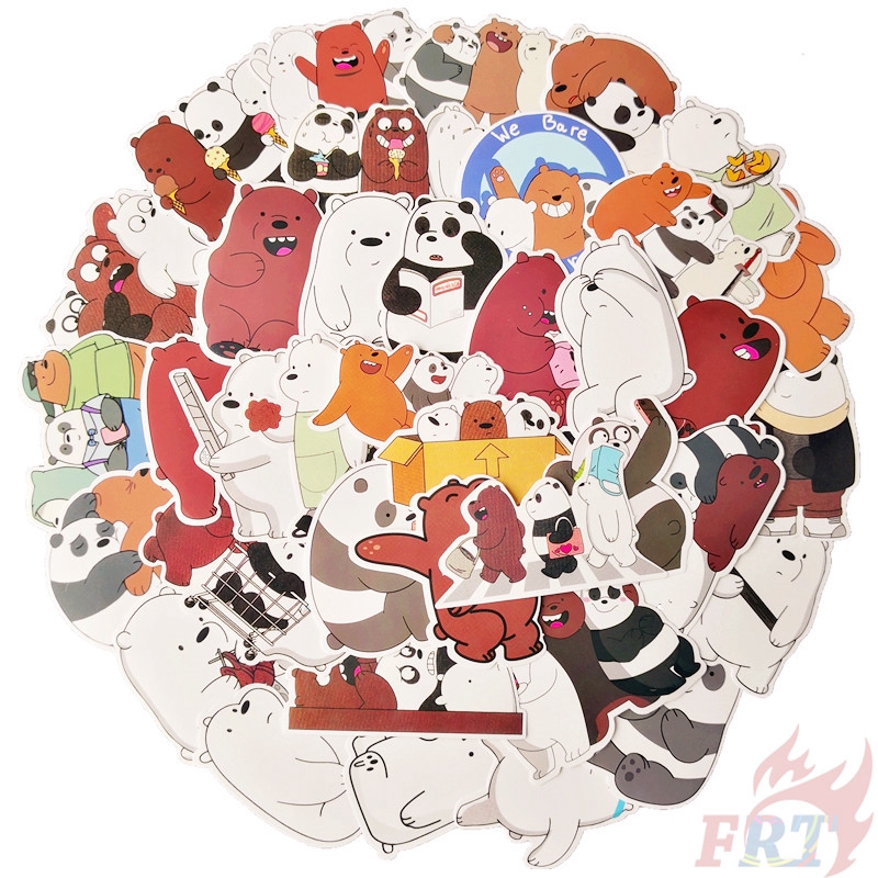 ❉ We Bare Bears - Series 02 Cartoon TV Shows Stickers ❉ 42Pcs/Set Waterproof DIY Fashion Decals Doodle Stickers