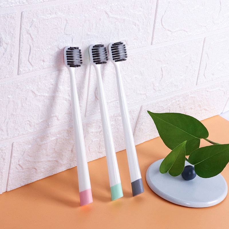 [Hàng mới về] Set 3 Bàn Chải Đánh Răng Lông Mềm Cán Tre Dành Cho Người Lớn